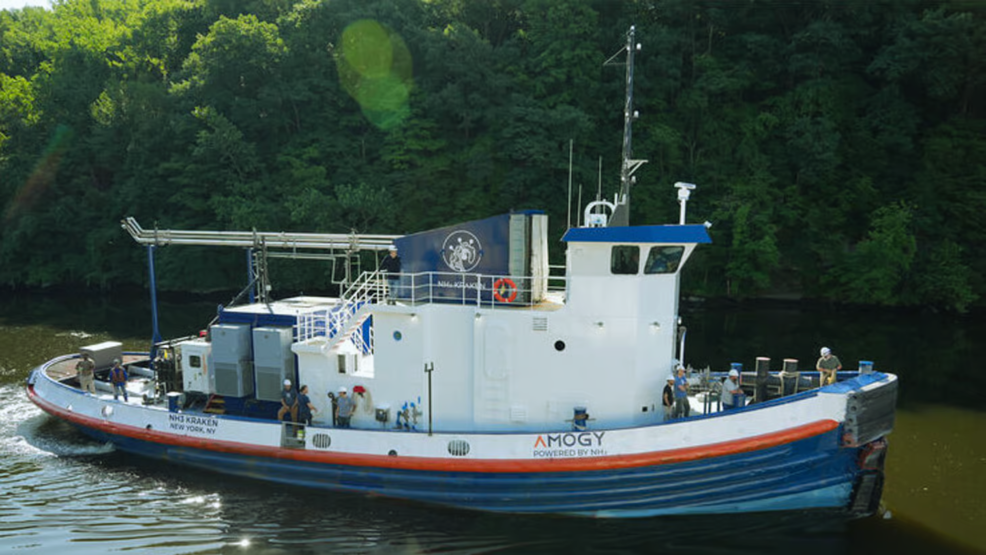 Amogy's NH3 Kraken tugboat makes maiden voyage - powered by Ballard